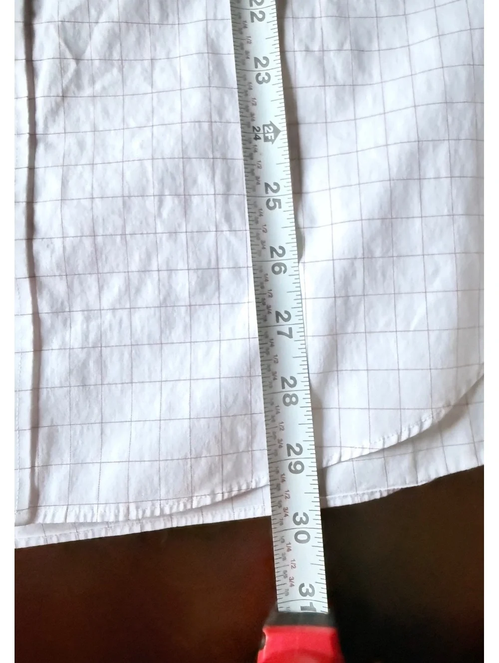 J.Crew Thompson Stretch Wrinkle-Free White and Pink Check Dress Shirt, Size M
